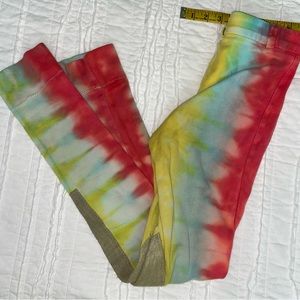 Royal Highness Tie-dye Horse Riding pants red yellow turquoise